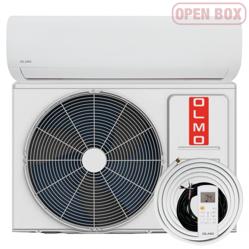 12,000 BTU 115V Olmo Alpic Eco Mini Split Ductless Air Conditioner with Heat Pump 16.5 SEER + Installation Kit Option
