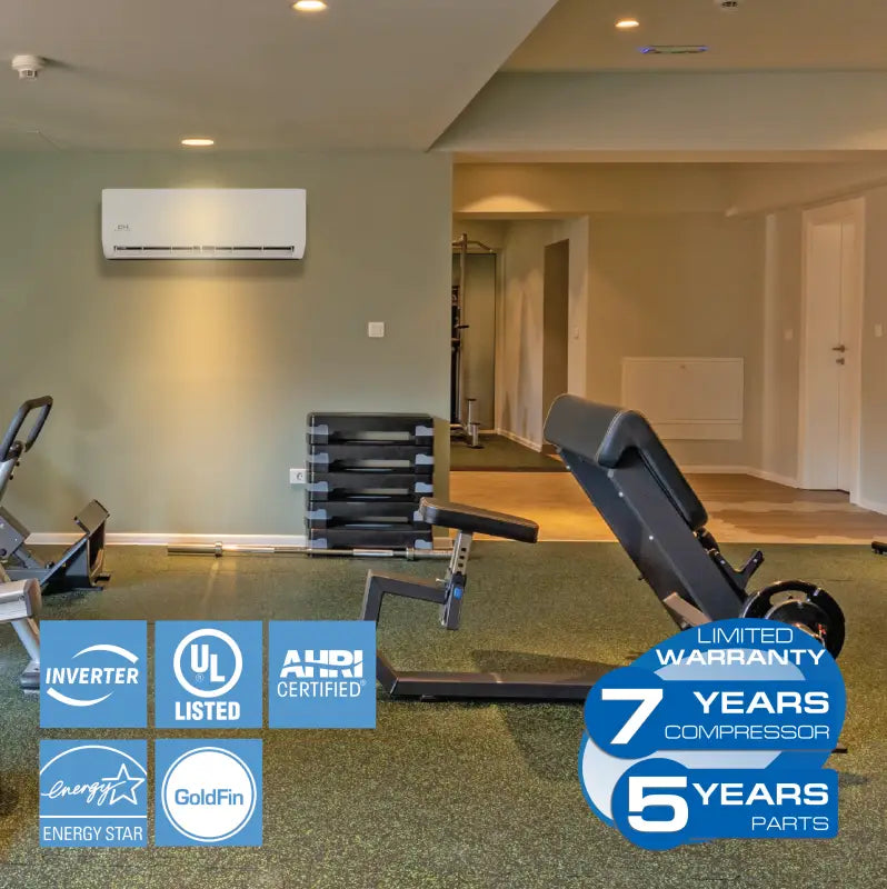 Air conditioner with warranty, Cooper & Hunter 18,000 BTU Ductless Mini Split, Olivia Series