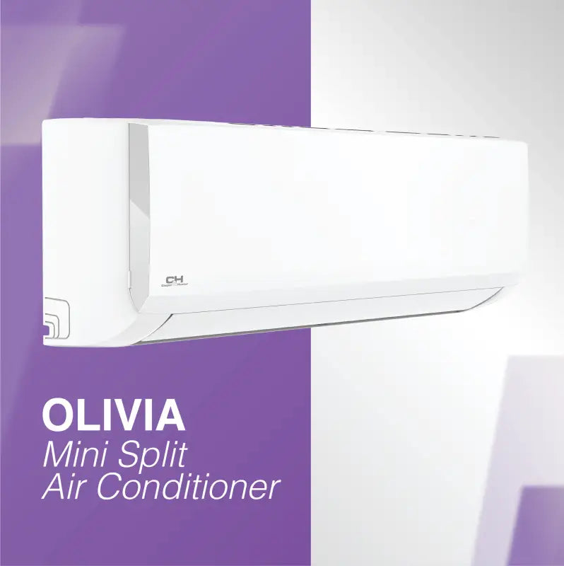White mini-split air conditioner from Cooper & Hunter 2 Zone ductless mini split system
