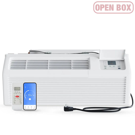 12,000 BTU PTAC Air Conditioner, Heat Pump, Heating And Cooling With Electric Cord and Remote