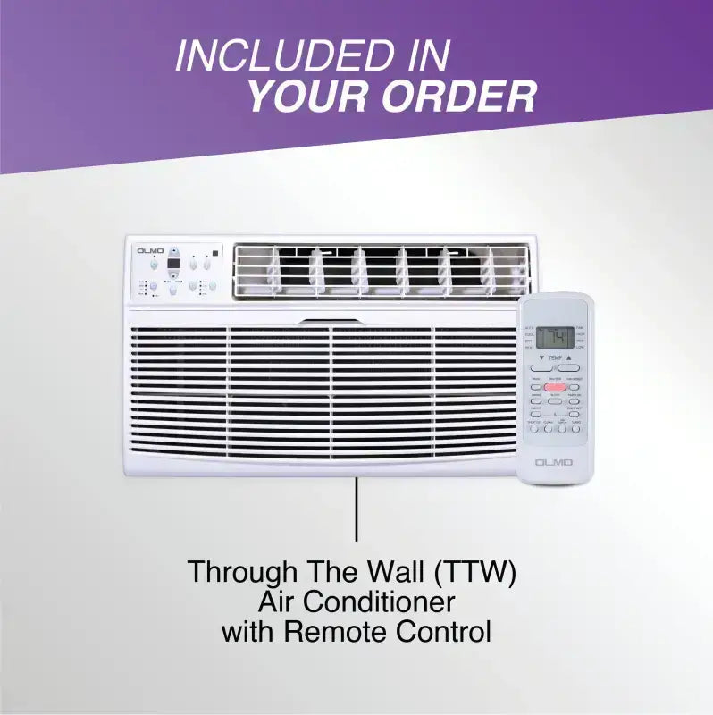 8,000 BTU 115V Through-The-Wall Air Conditioner with Remote and R32 Refrigerant